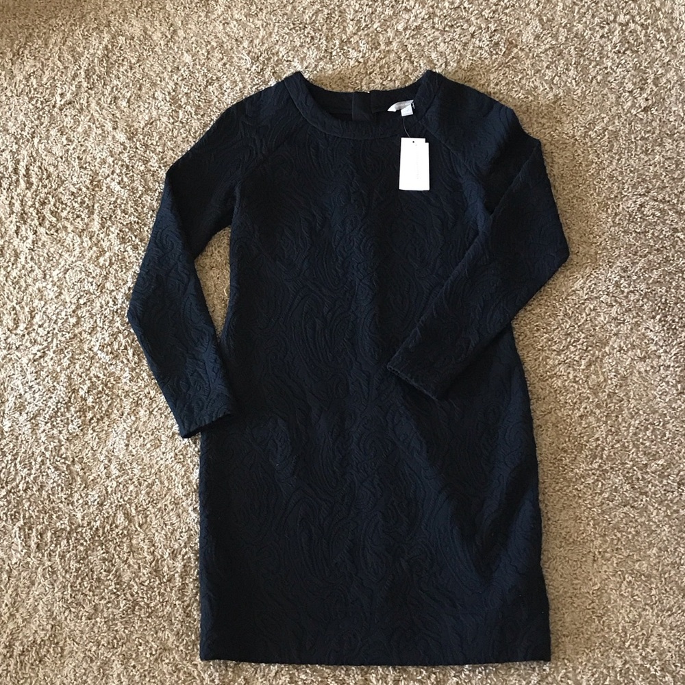 New With Tags Banana Republic Black Knit Dress size 4 petite
